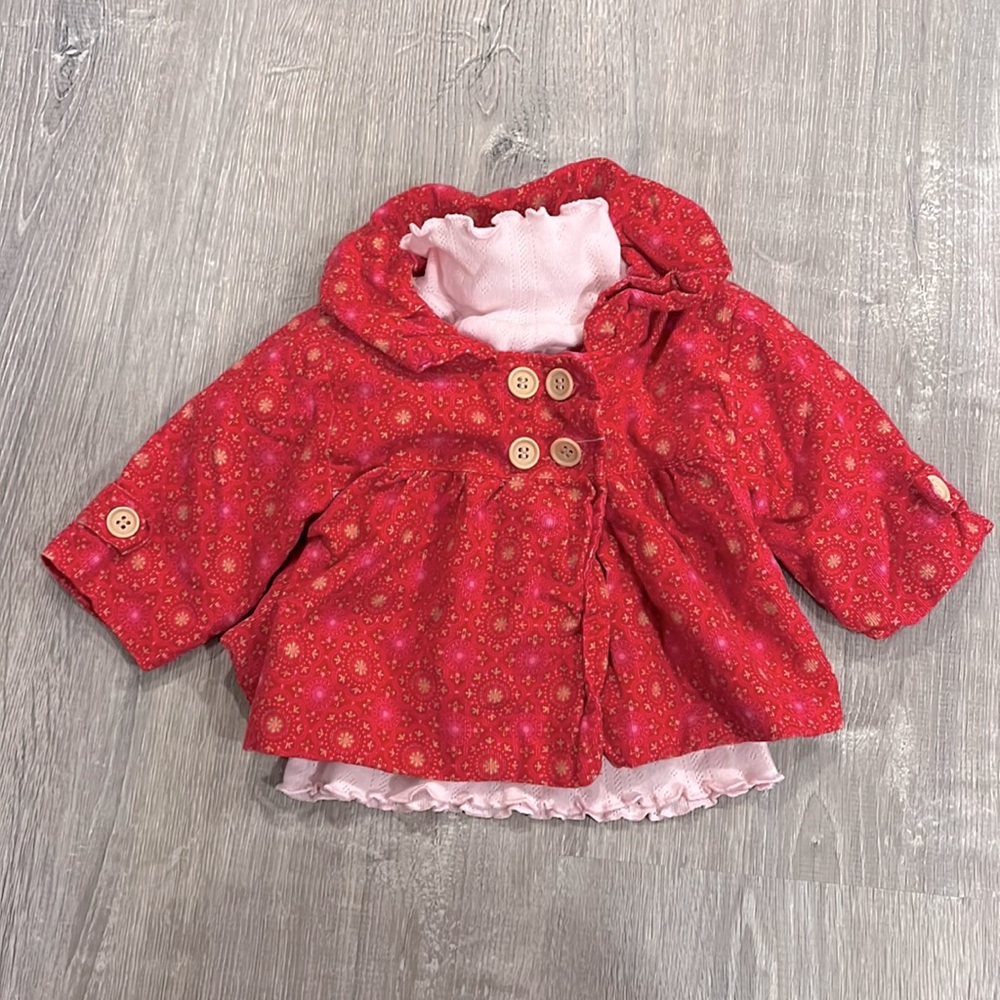 Vintage Jake & Julia 2 piece set corduroy swing coat and turtleneck